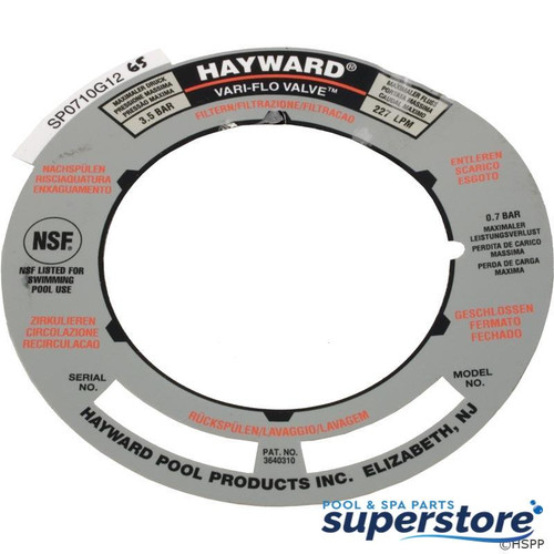 SP07121 Hayward Pool Products Multiport Valve, Hayward SP0721, 1-1/2"bt, 6 Position Questions & Answers